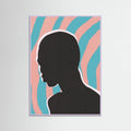 Anonymous Portrait In Neon Lights -juliste – juliste ja taidepainatus