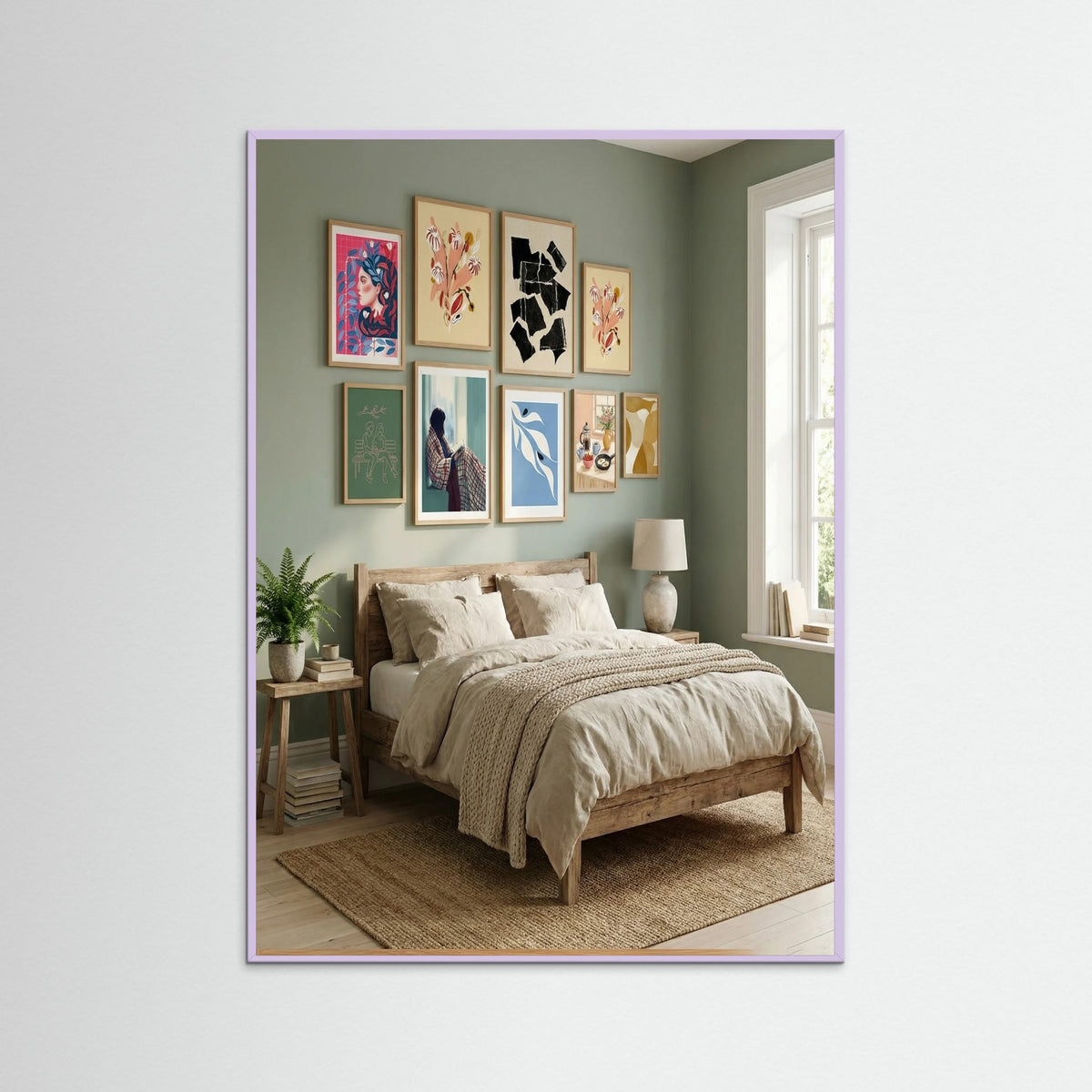 Lilac Wood Apricot Bloom Sketch Mutedyellow