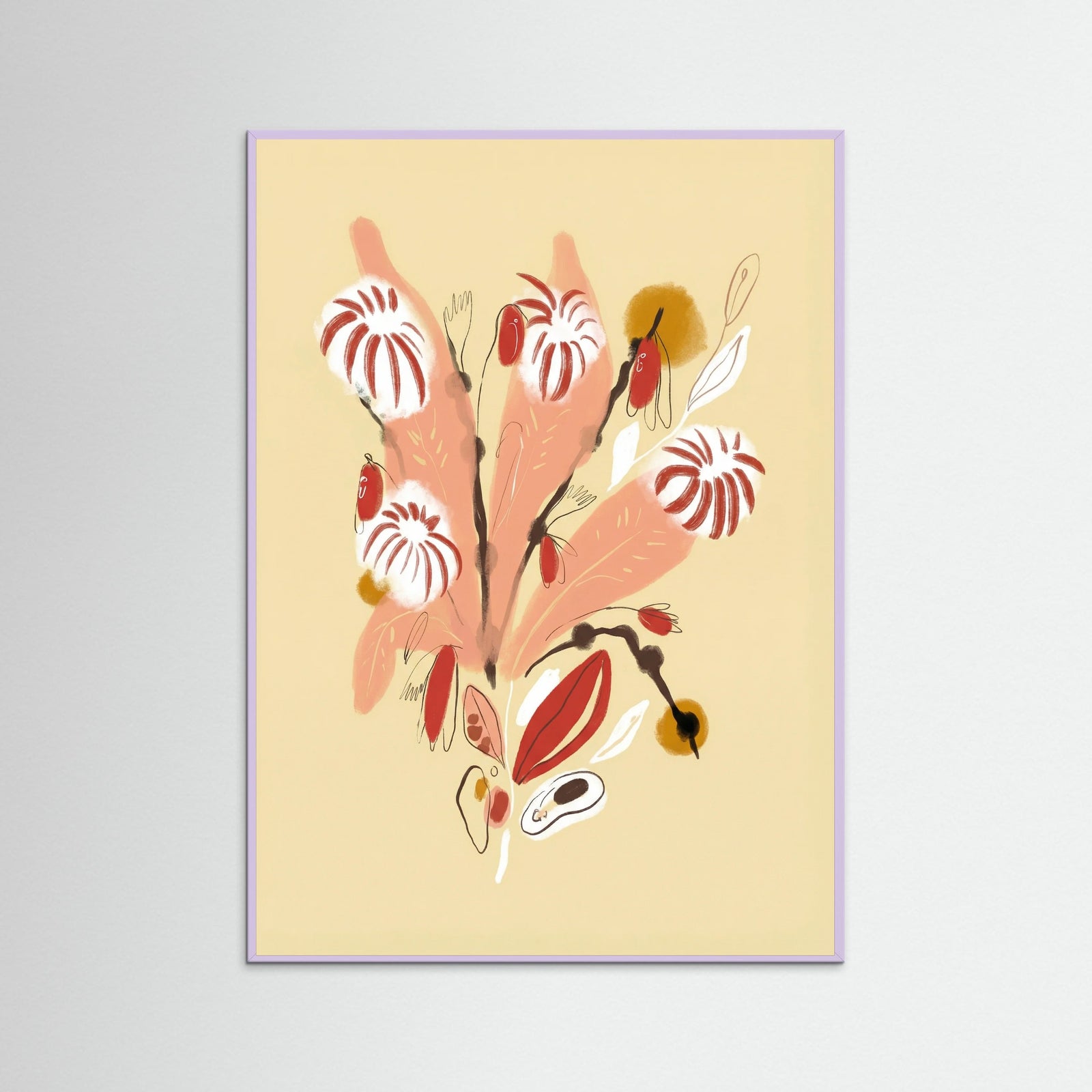 Lilac Wood Apricot Bloom Sketch