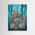 Lilac Wood Aqua Bloom Still Life