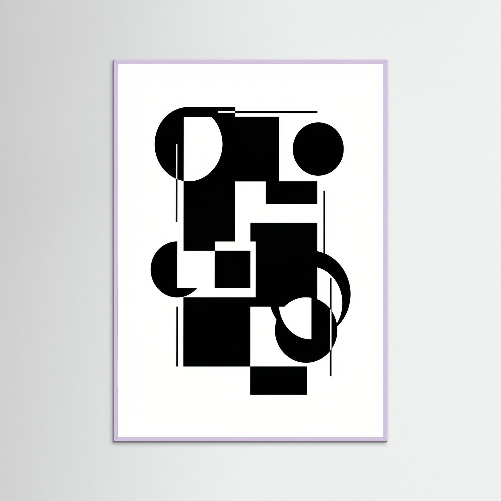 Lilac Wood Art Print Beige