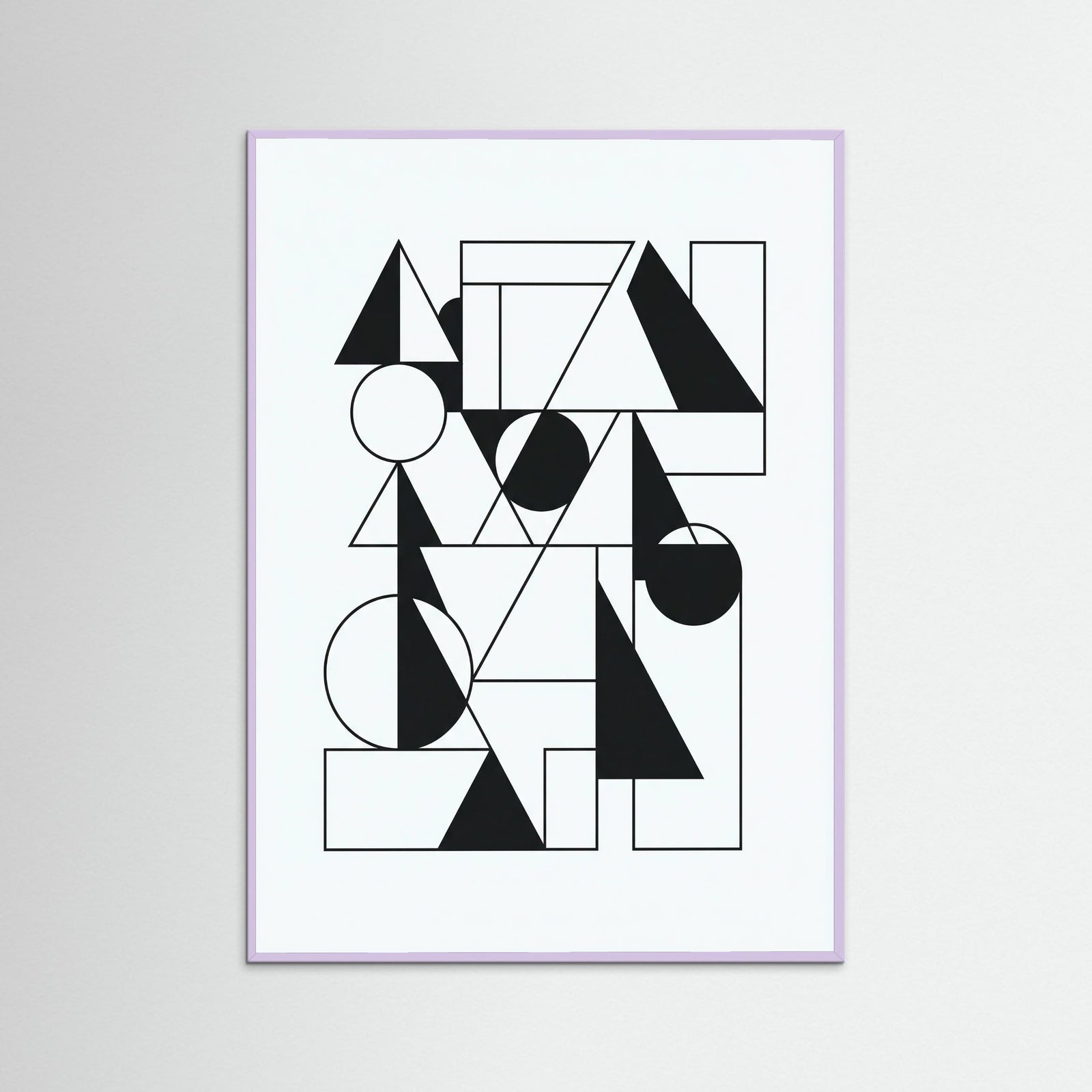 Lilac Wood Art Print Beige