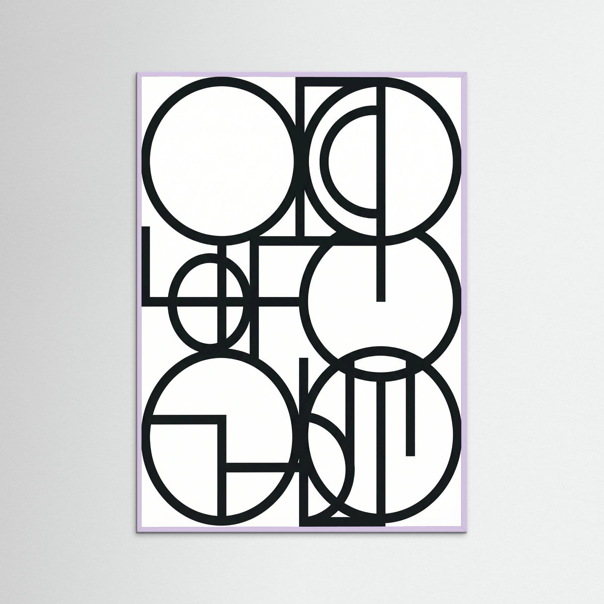 Lilac Wood Art Print Beige