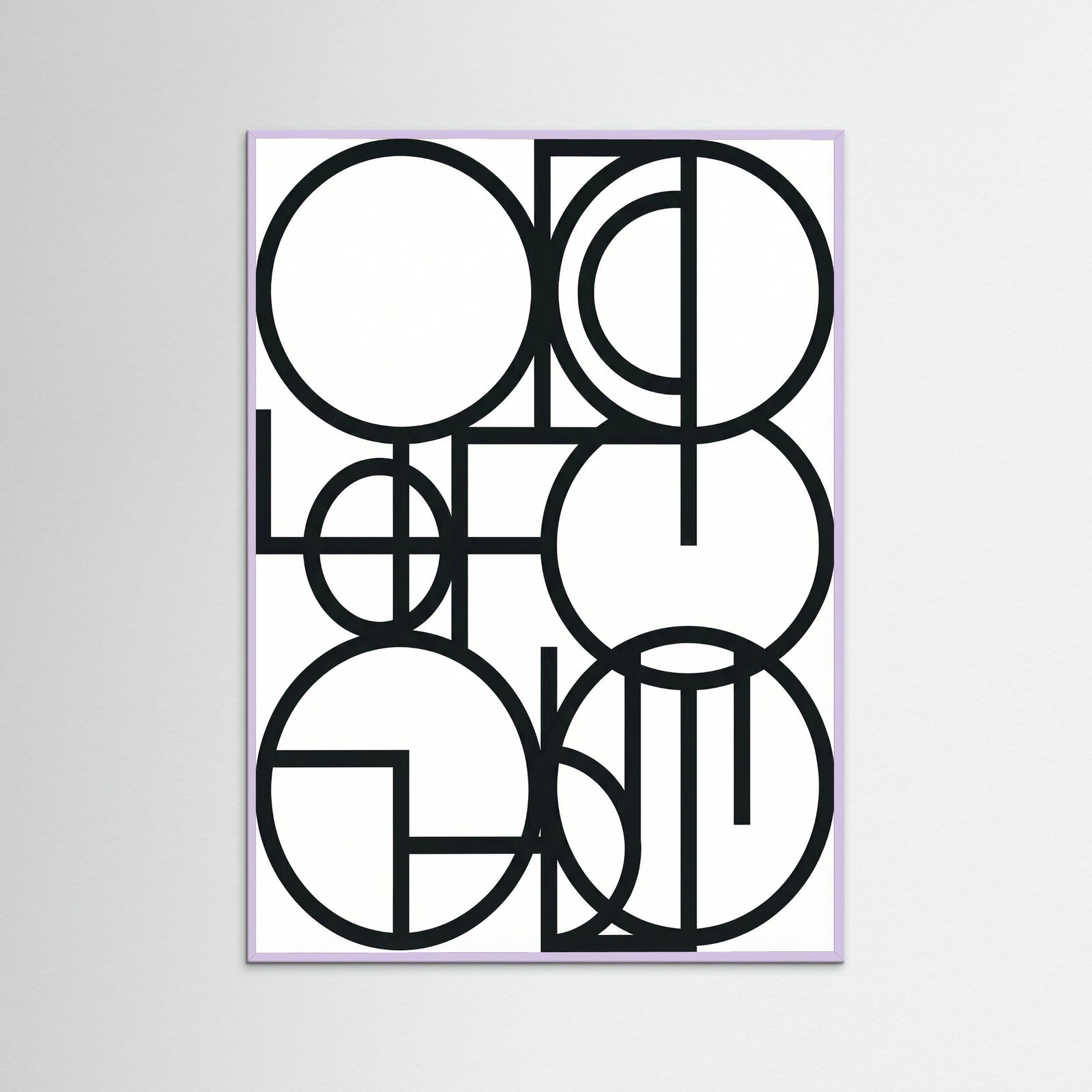 Lilac Wood Art Print Beige