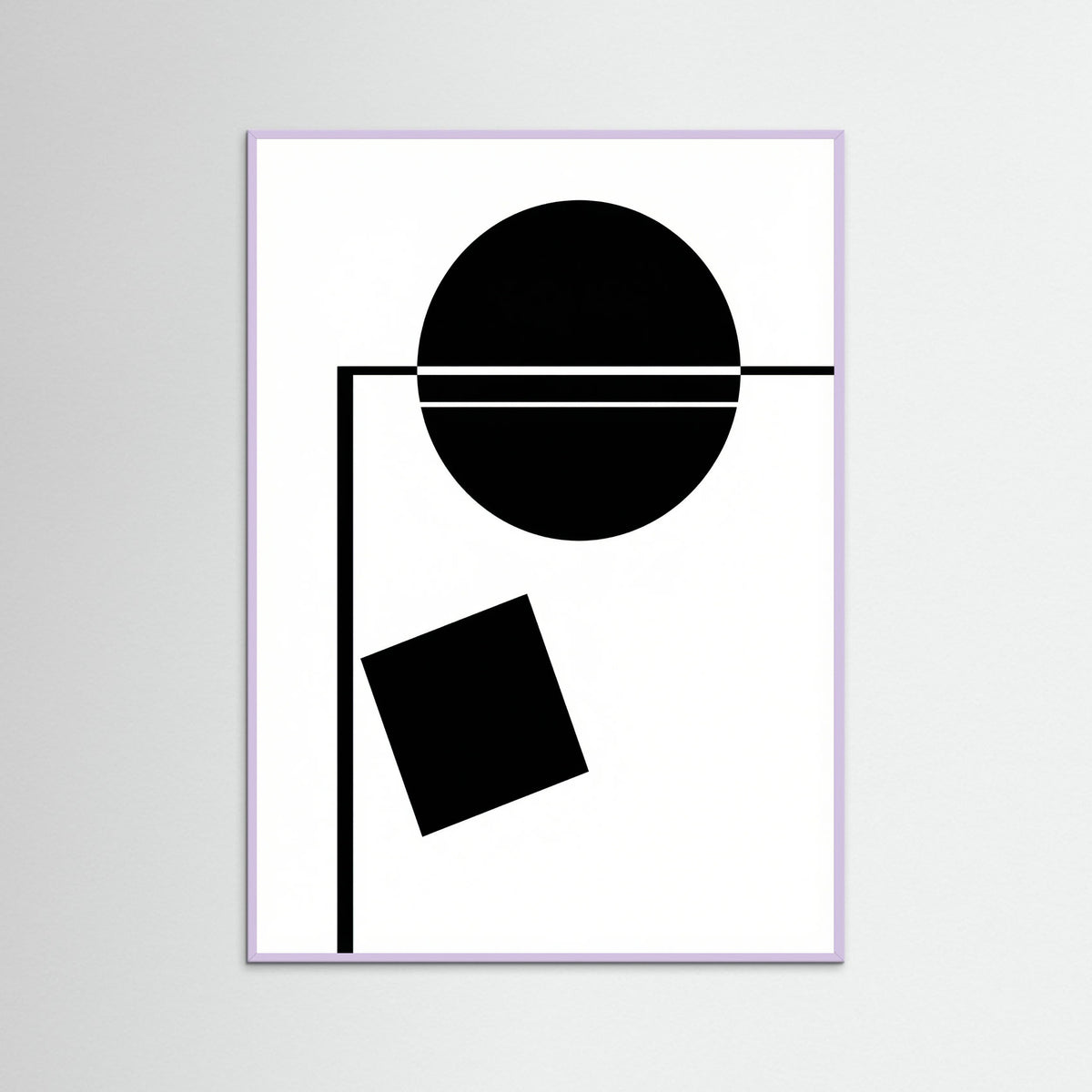 Lilac Wood Art Print Beige