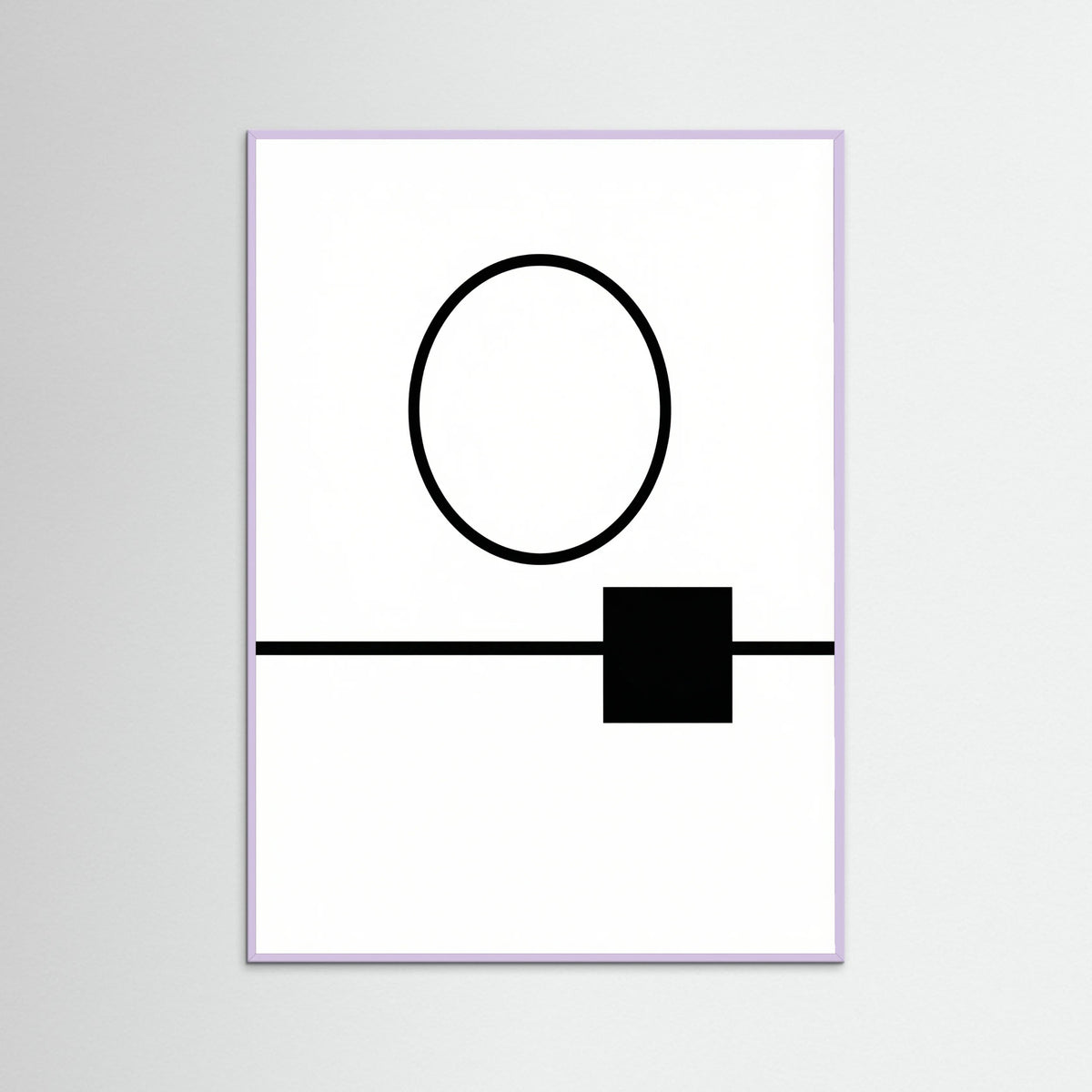 Lilac Wood Art Print Beige