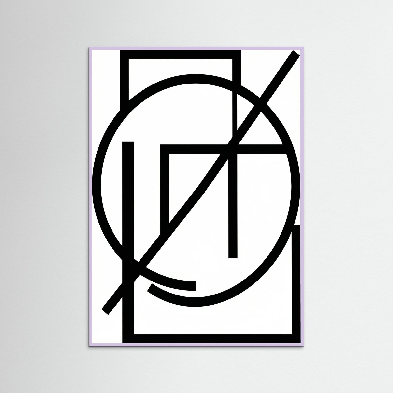 Lilac Wood Art Print Beige