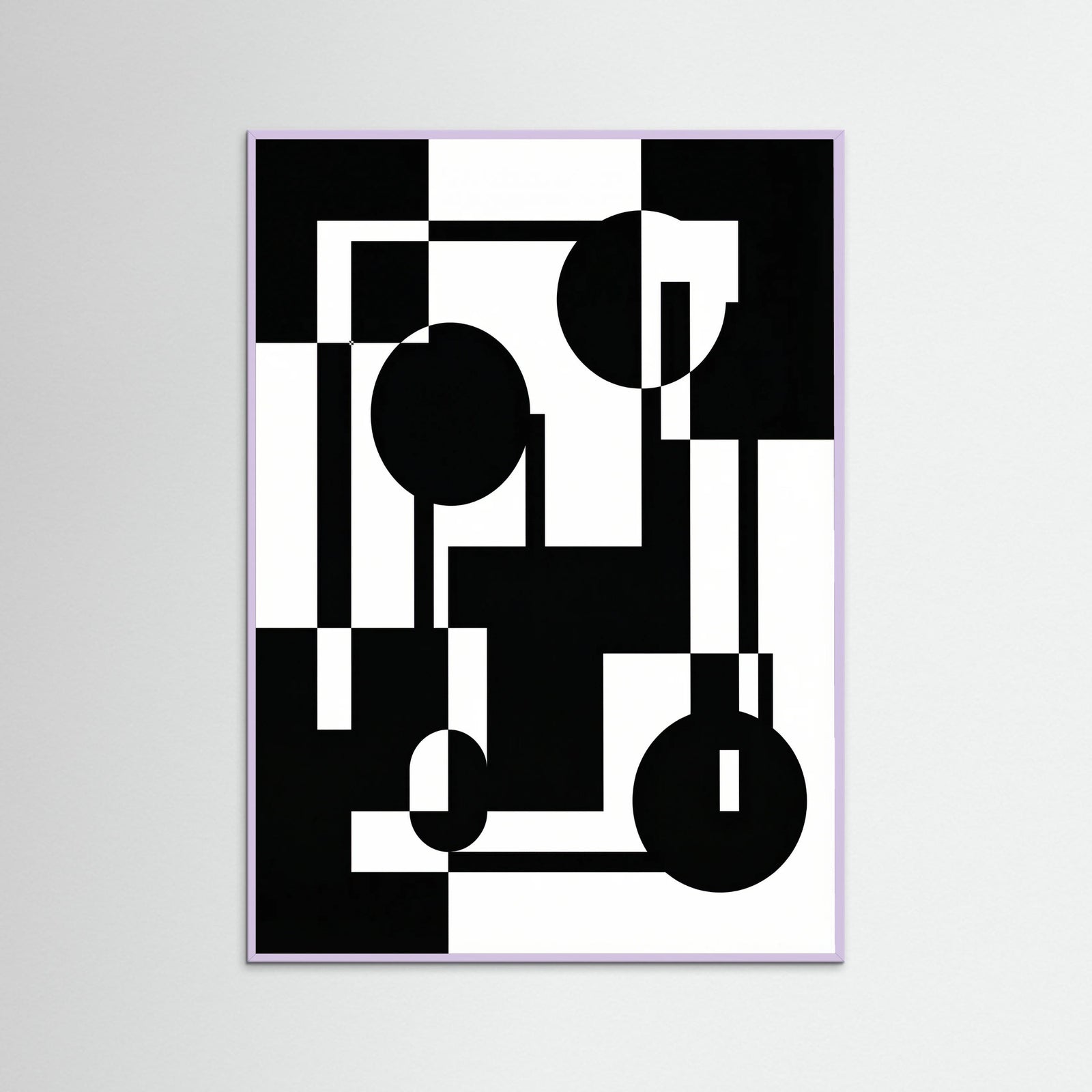 Lilac Wood Art Print Beige