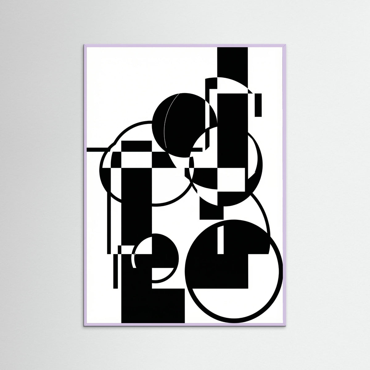 Lilac Wood Art Print Beige