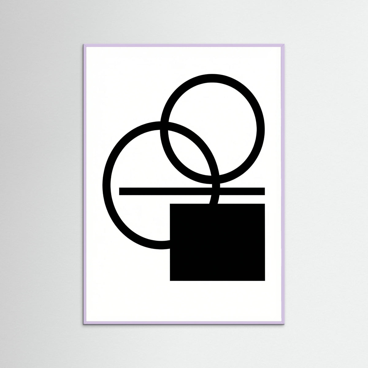 Lilac Wood Art Print Beige