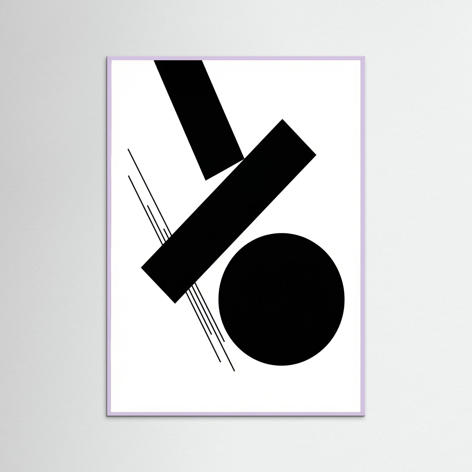 Lilac Wood Art Print Beige