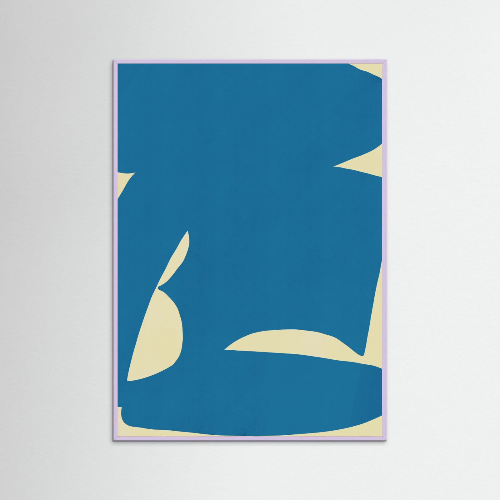Lilac Wood B Cut Out In Blue Poster