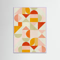 Lilac Wood Bauhaus Fun Pastel Poster