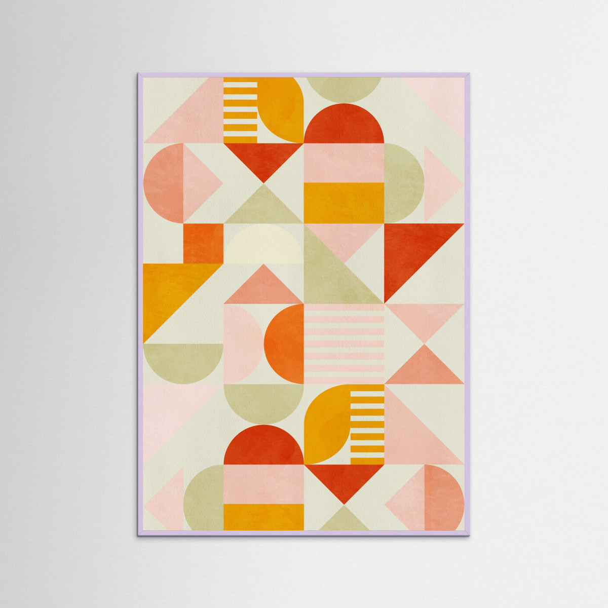 Lilac Wood Bauhaus Fun Pastel Poster
