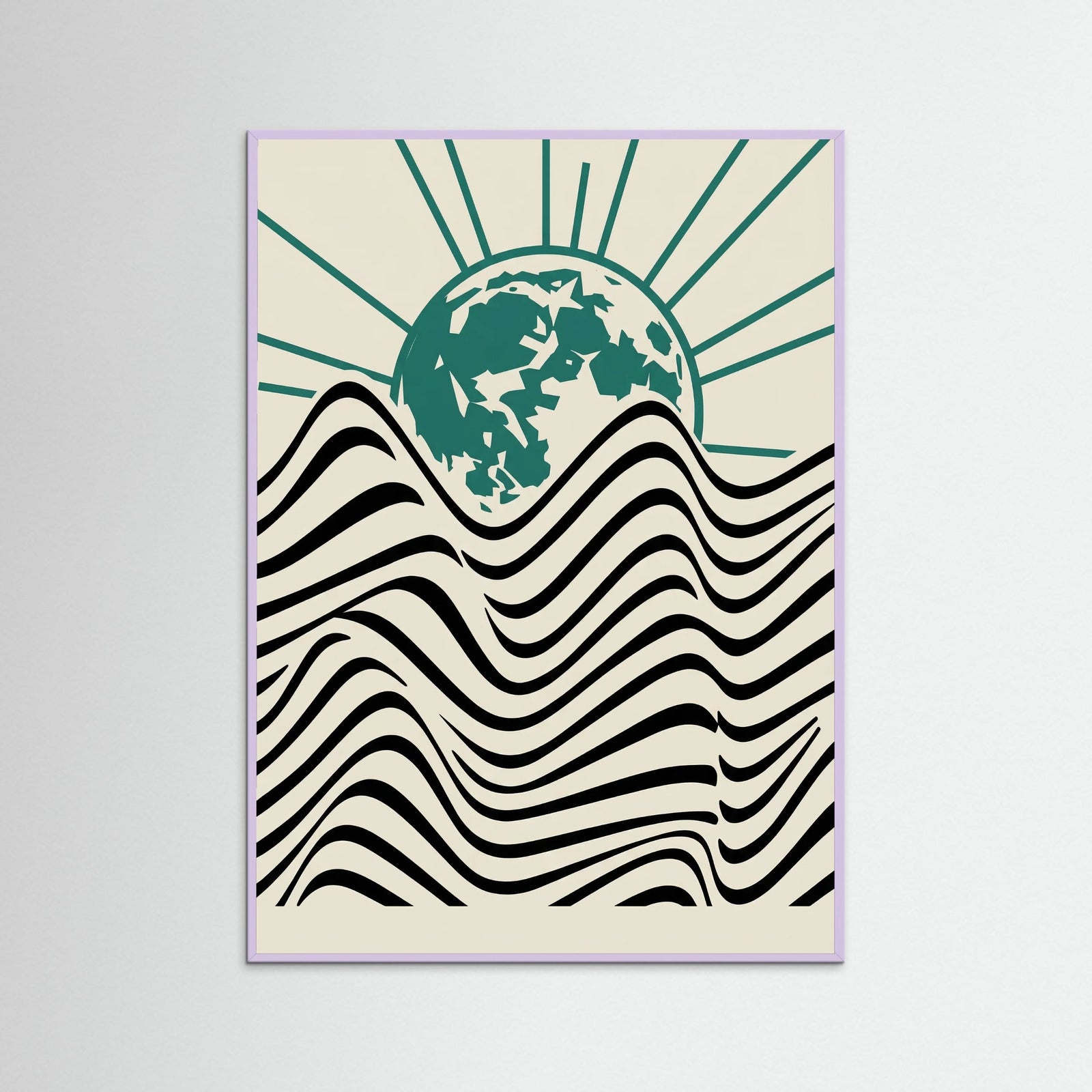 Lilac Wood Bauhaus Sun Waves