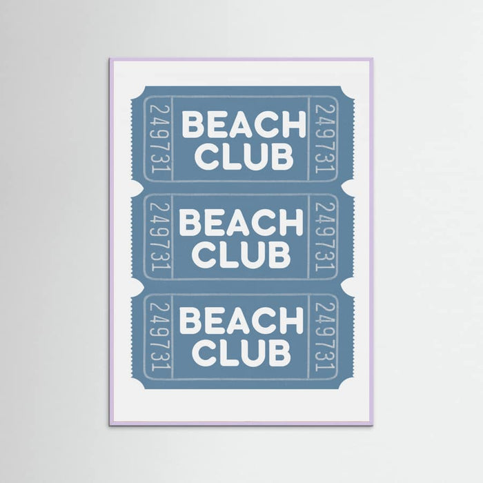 Beach Club Tickets Poster – poster and art print