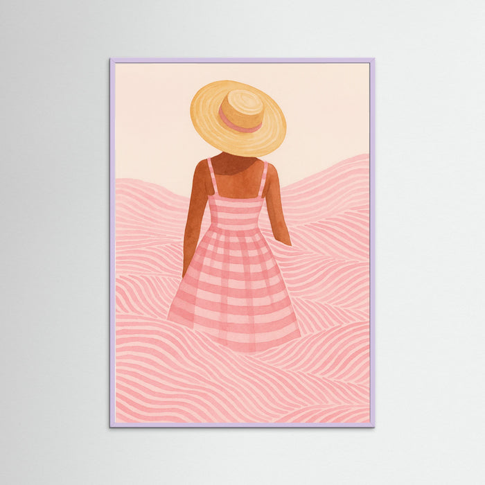 Lilac Wood Beach Girl Pattern