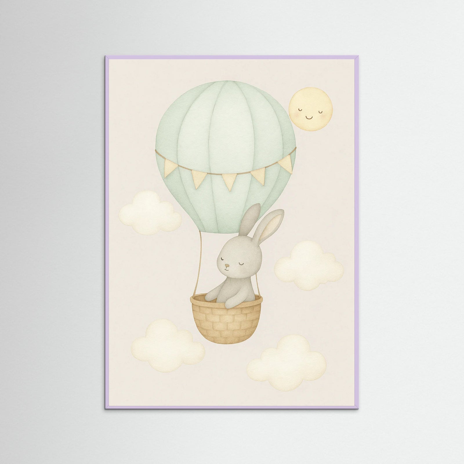 Lilac Wood Bear Hot Air Balloon