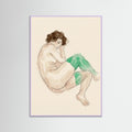 Lilac Wood Bending Nude Study