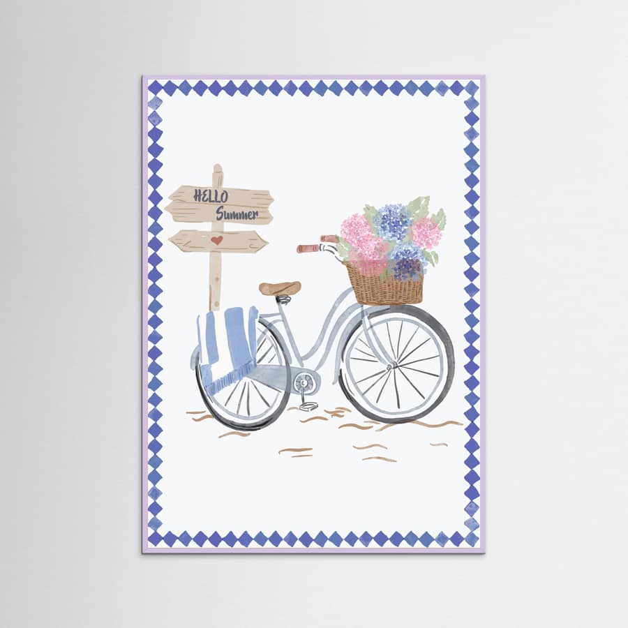 Bicycle at beach Poster – poster och konsttryck