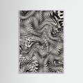 Lilac Wood Black And White Net Pattern Poster