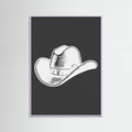 Black Cowboy Hat Poster – plakat og kunsttryk