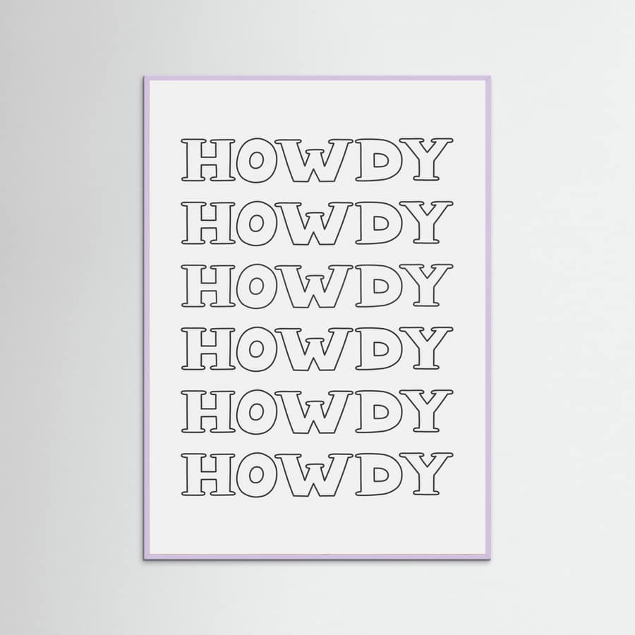 Black Howdy -juliste – juliste ja taidepainatus