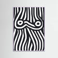 Plakat Black and White Striped Nude – plakat i druk artystyczny