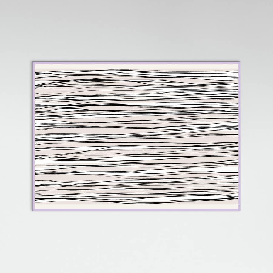 Black on Beige Lines Poster – poster and art print