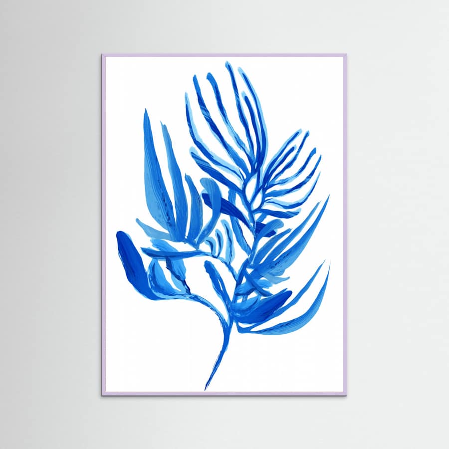 Blue Aquatic Plant Poster 6 – poster and art print