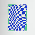 Lilac Wood Blue Checker Cloth Poster