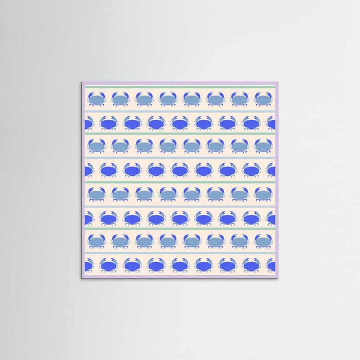 Poster Blue Crabs Nautical Pattern – poster e stampa artistica