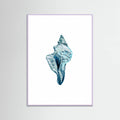 Blue Seashell On White Background No4 Poster – poster och konsttryck