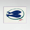 Blue fishes still life Poster – Poster und Kunstdruck