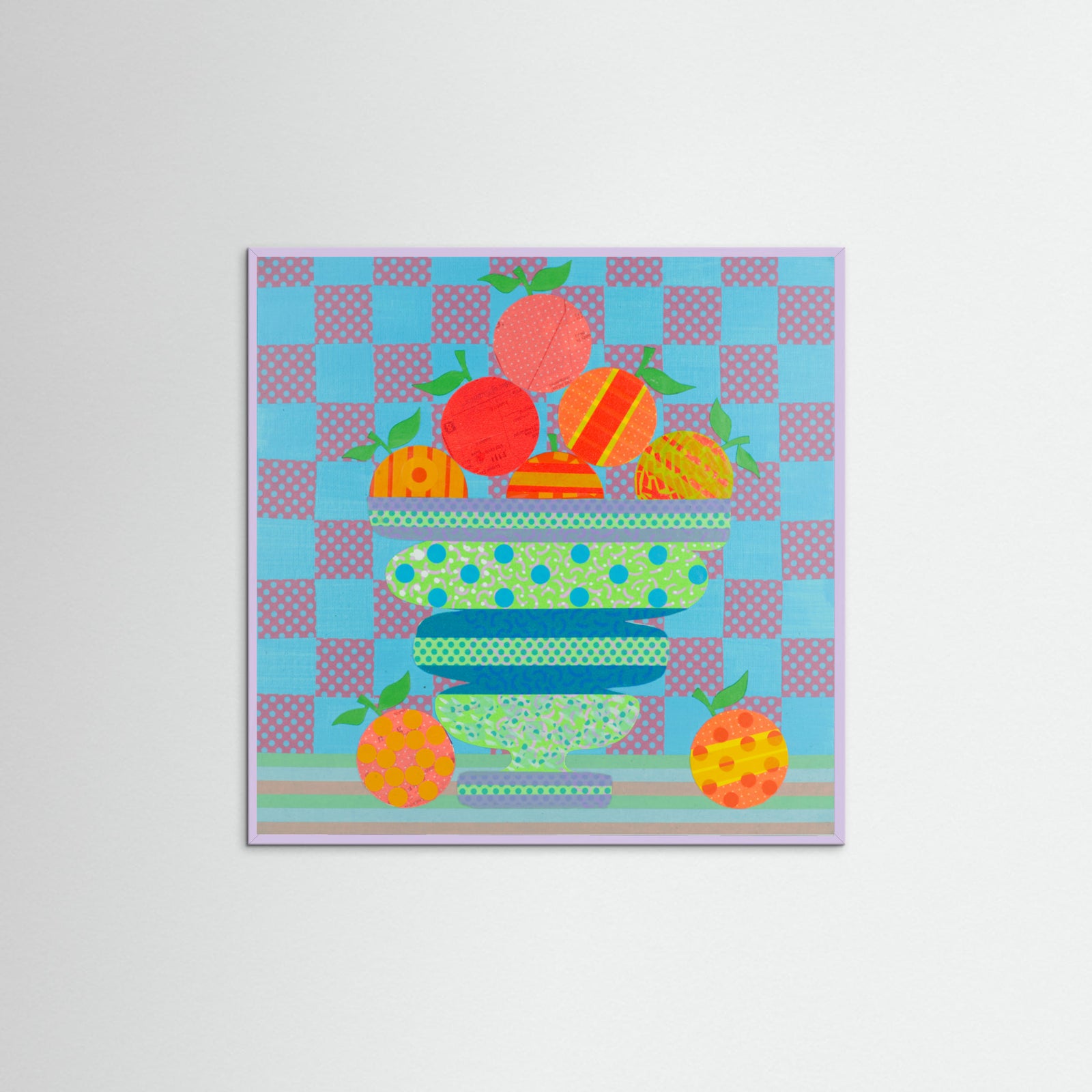 Lilac Wood Blues and Oranges Poster