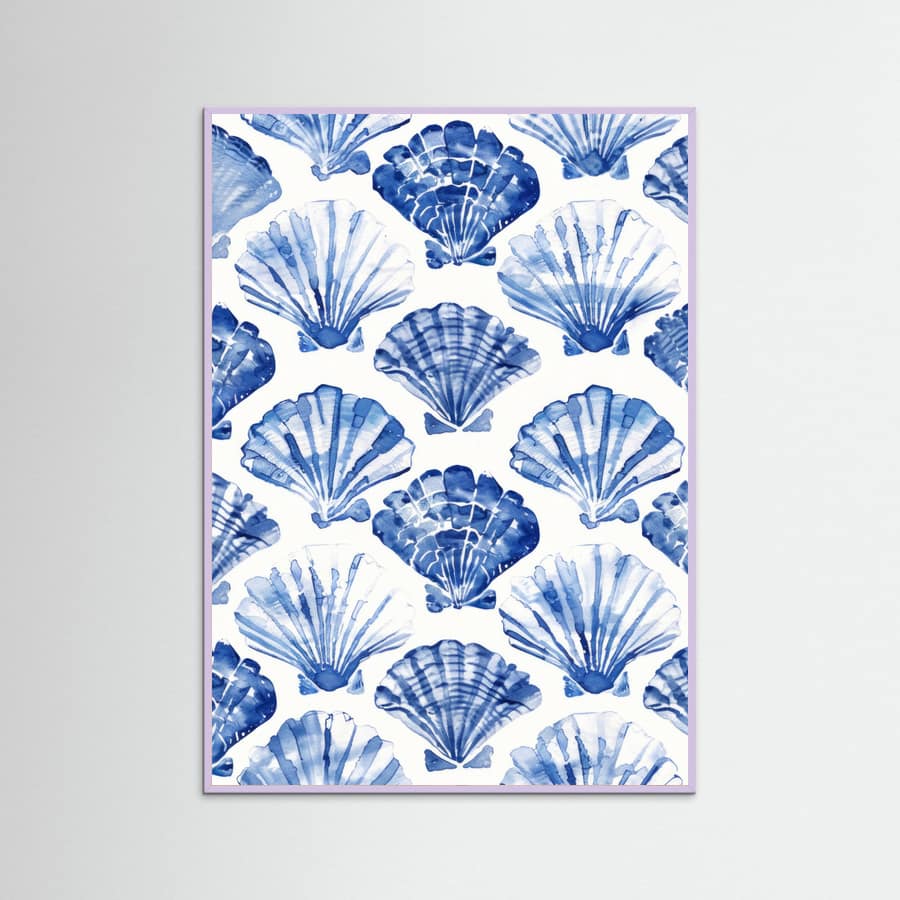 Blueshellpattern Poster – Poster und Kunstdruck
