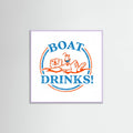 Boat Drinks Cocktail Drinking Otter Poster – Poster und Kunstdruck