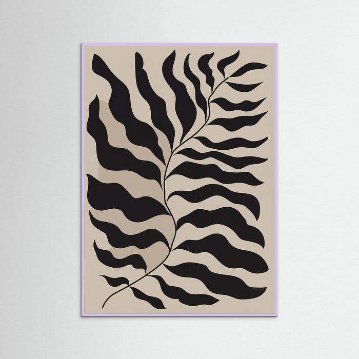 Lilac Wood Bohemian Frond Abstract