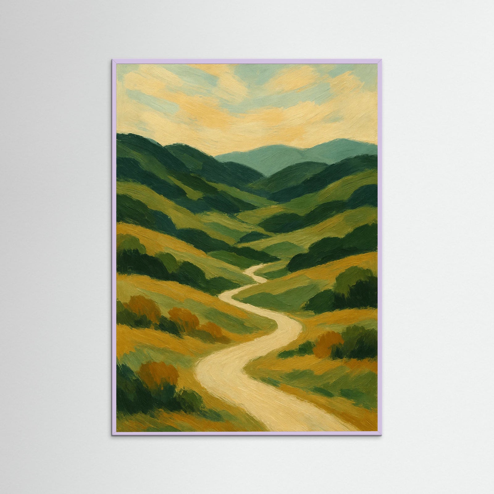 Lilac Wood Bold flo Brushstrokes