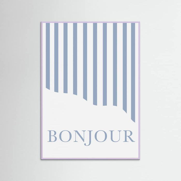 Póster Bonjour Stripes – póster e impresión artística