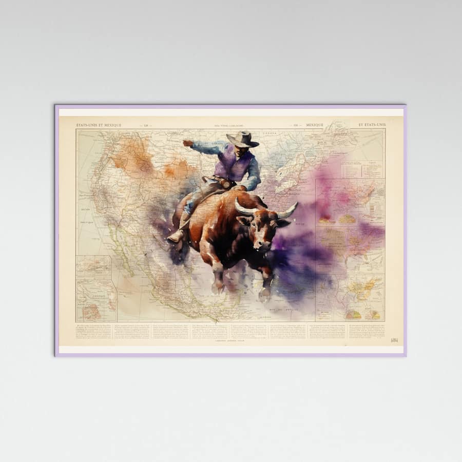 Lilac Wood Bull Rider Poster