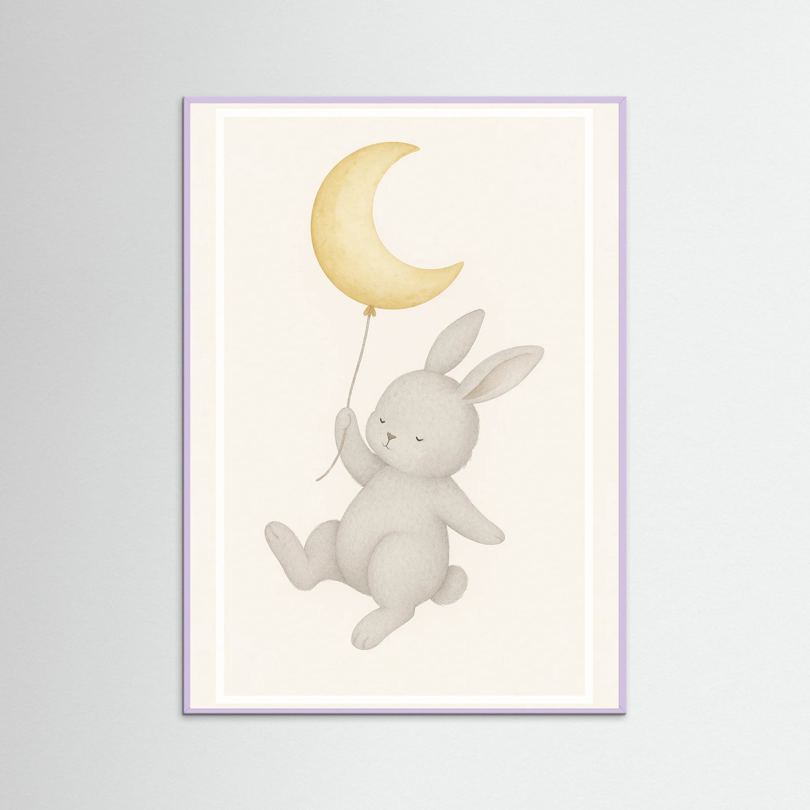 Lilac Wood Bunny Moon Balloon