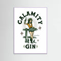 Lilac Wood Calamity Gin Funny Retro Western Cowgirl Art Poster