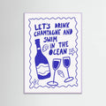 Plakat Champagne by the ocean – plakat i druk artystyczny