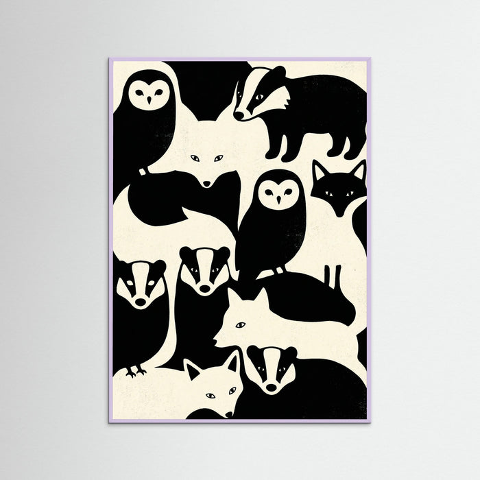 Lilac Wood Checkerboard Felines