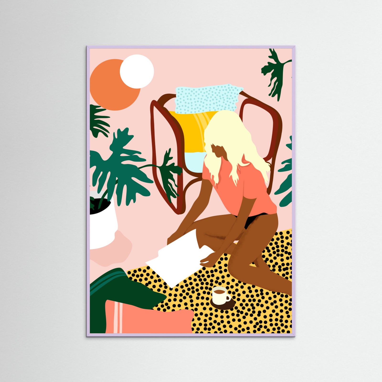 Lilac Wood Chic Reading Corner Poster