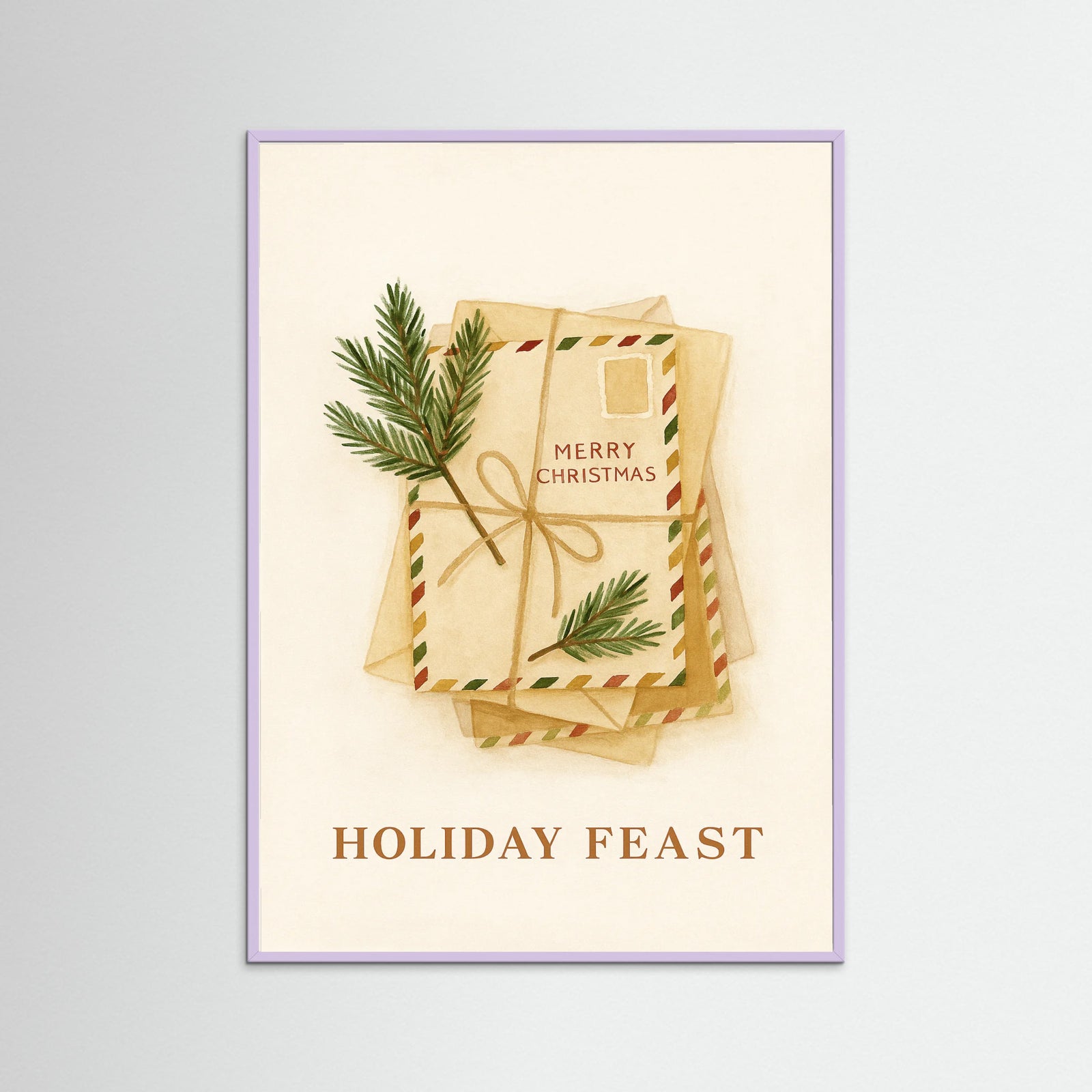 Lilac Wood Christmas Post