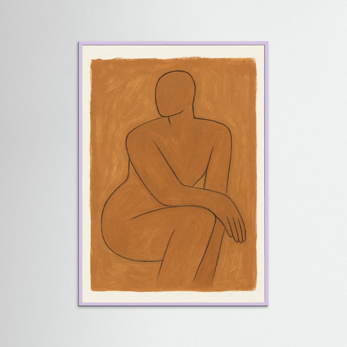 Lilac Wood Clay Figure