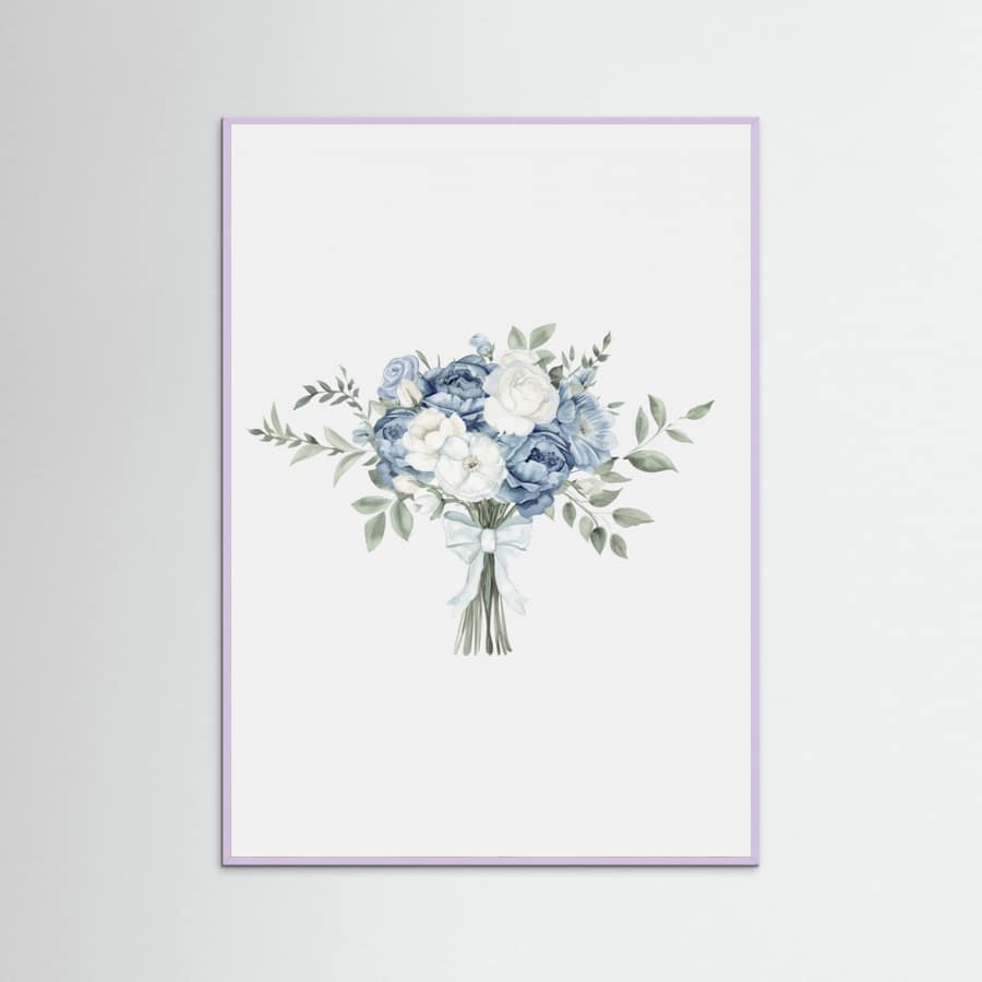 Coastal Bouquet With Bow Poster – poster and art print