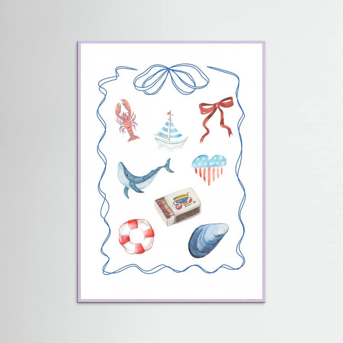 Coastal Collage Poster – poster and art print